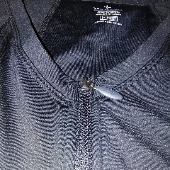 Black Long Sleeve Zip-Up Top - Picture 4 of 6